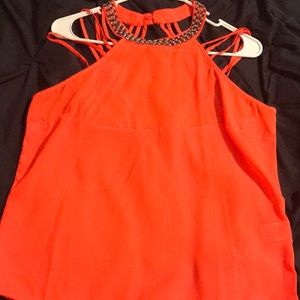 Vo jeans, size large neon/samon orange.